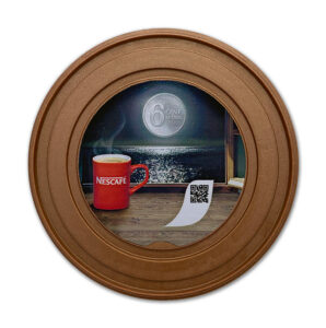 inkjetted nescafe lid